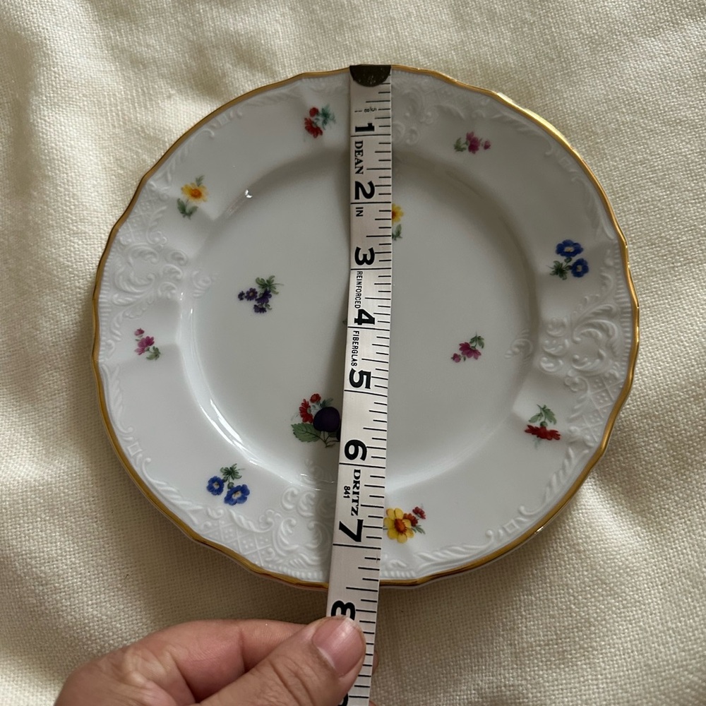 ROYAL PRAGUE Lesov Concordia Bread Butter Desert Plate Bohemia Porcelain Czech - Picture 8 of 8